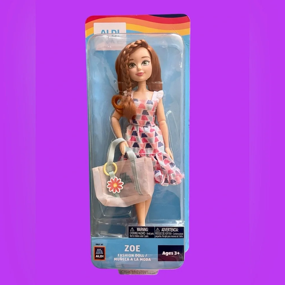 Aldi Find Play Zoe Doll with a Signature Aldi Tote Bag Limited Time Release